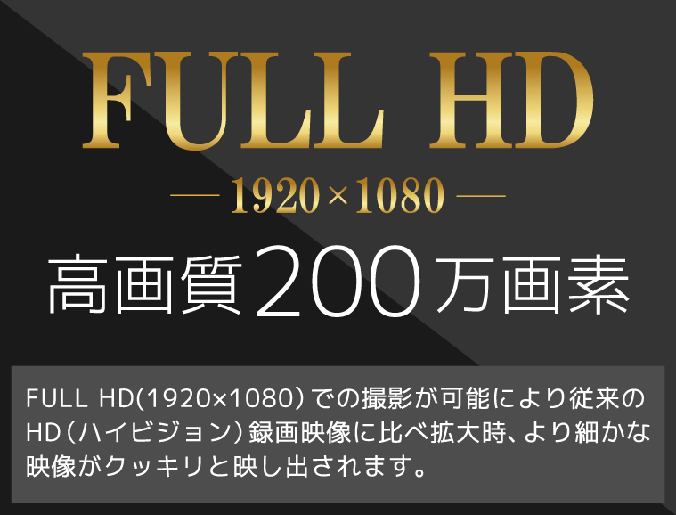 FULL HD 高画質200万画素